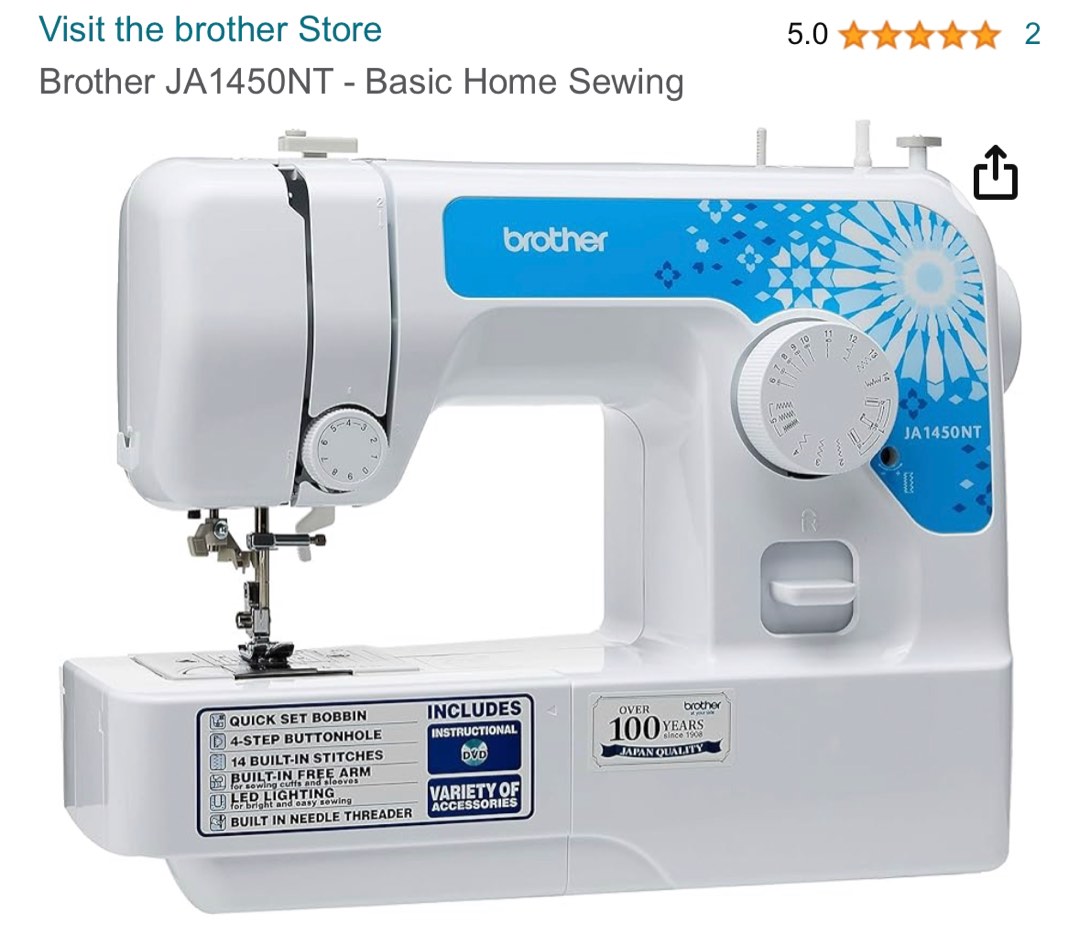 Brother Sewing Machine JA1450NT, TV & Home Appliances, Other Home