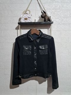 Burberry knitted/leather jacket