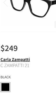 Carla Zampatti 21 Black Glasses