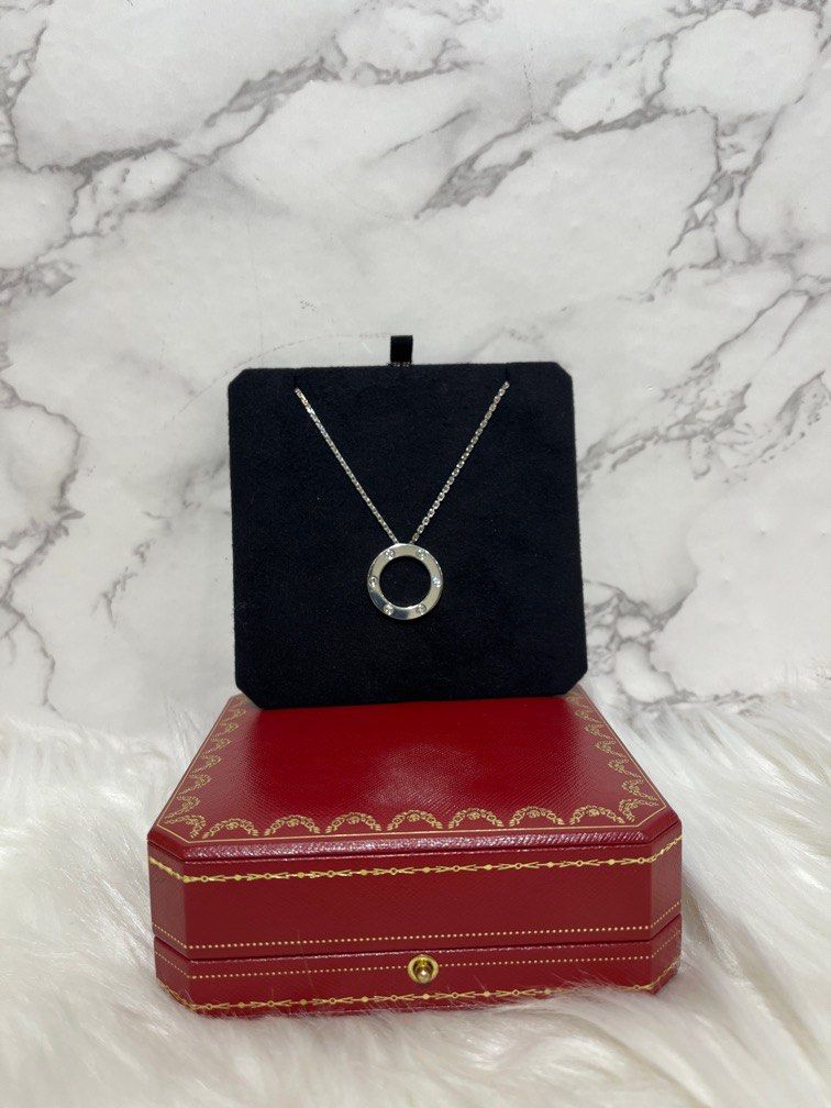 Cartier Love Necklace 3 Diamonds Luxury Accessories on Carousell