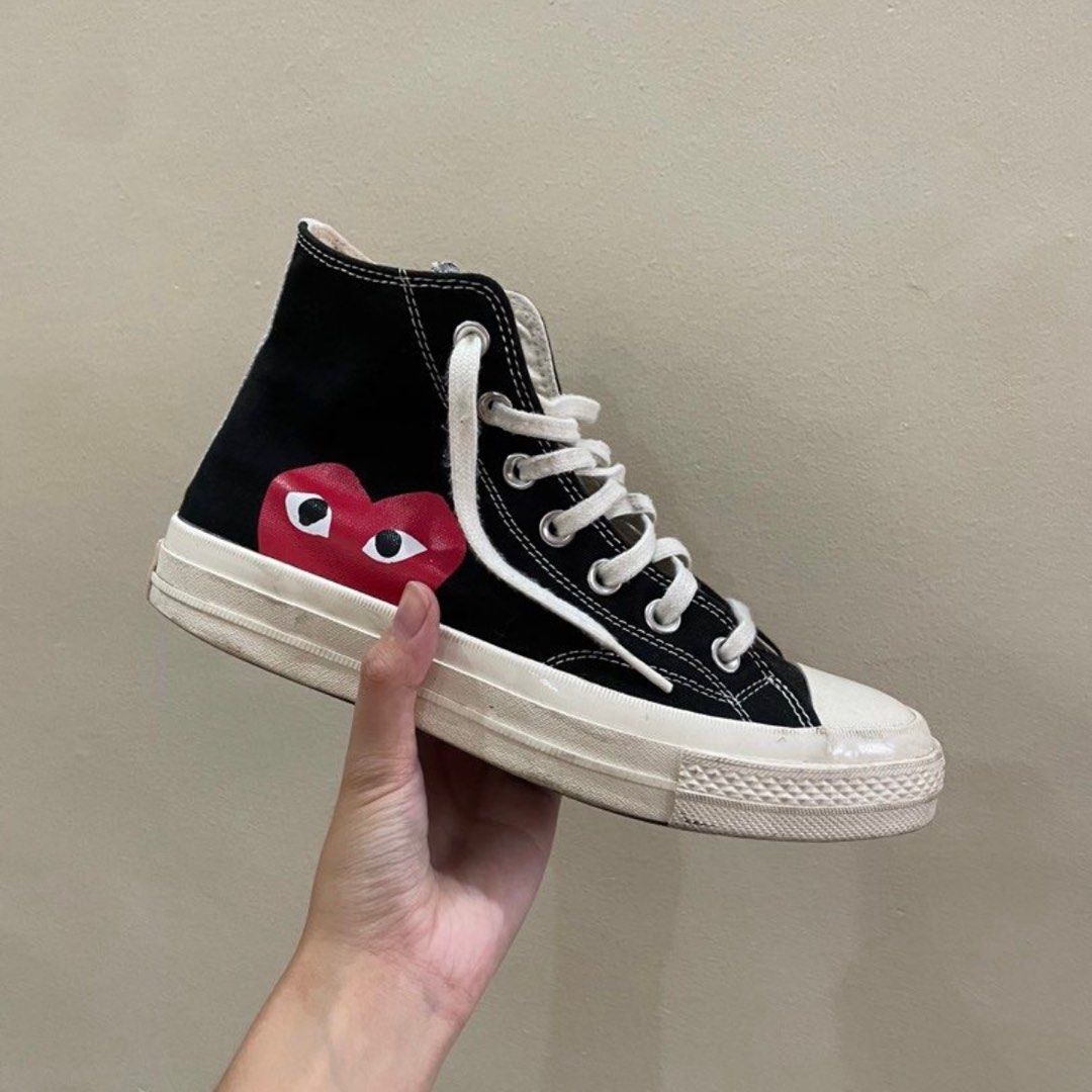 Cdg black high top converse online
