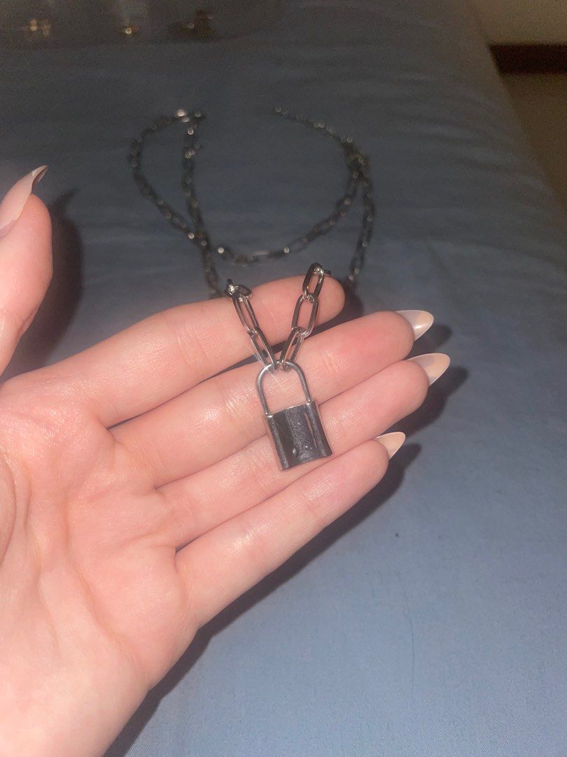 Chain with sales a lock necklace