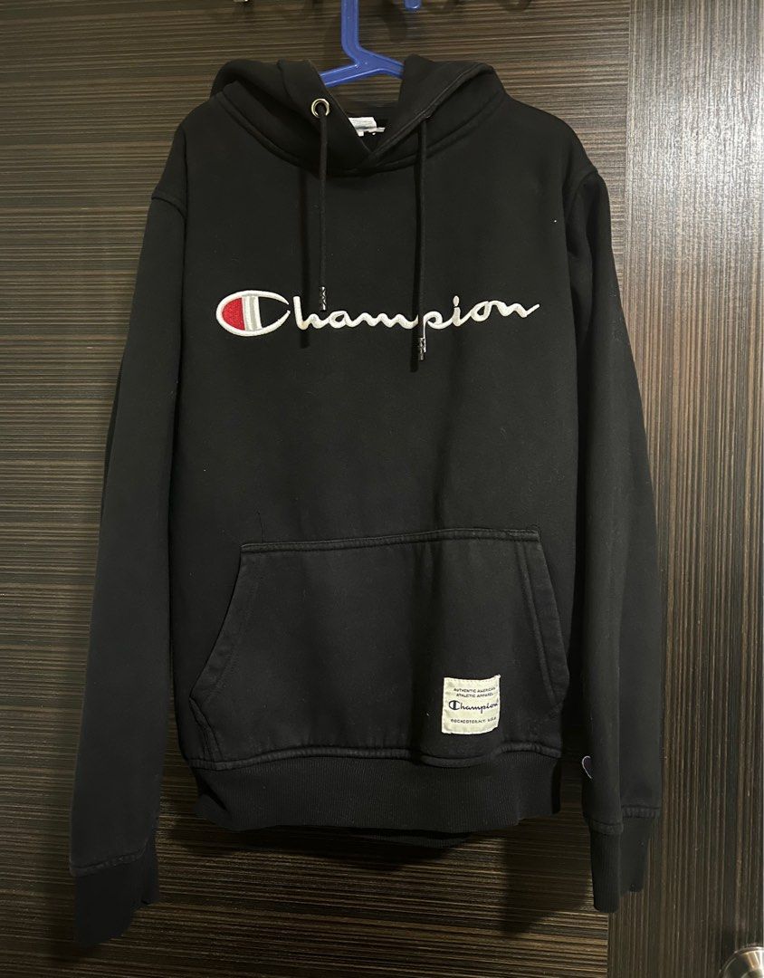 Champion Hoodie Black Authentic Vintage Hoodie
