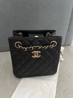 Chanel chevron mini bucket bag, Luxury, Bags & Wallets on Carousell