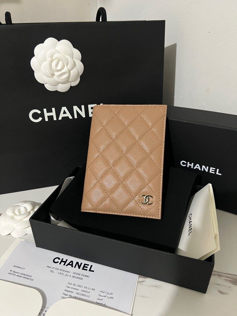 Chanel Passport Holder, Luxury, Bags & Wallets on Carousell