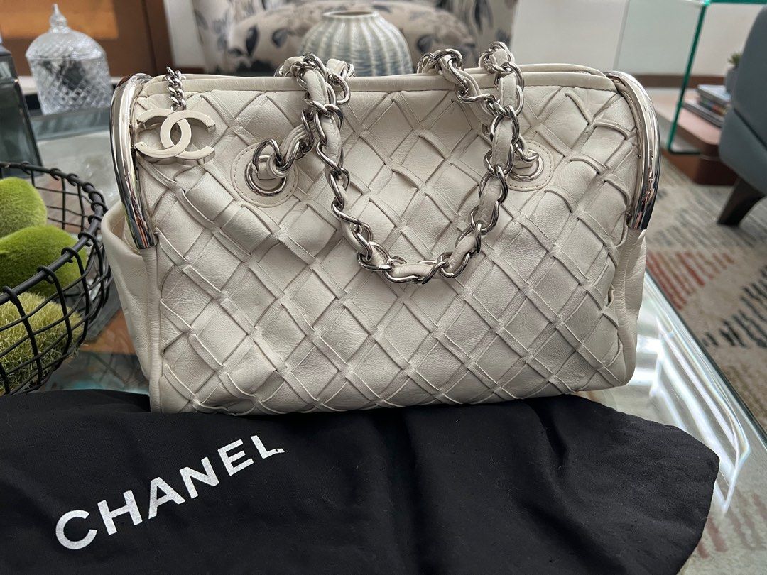 Chanel weave bag sales