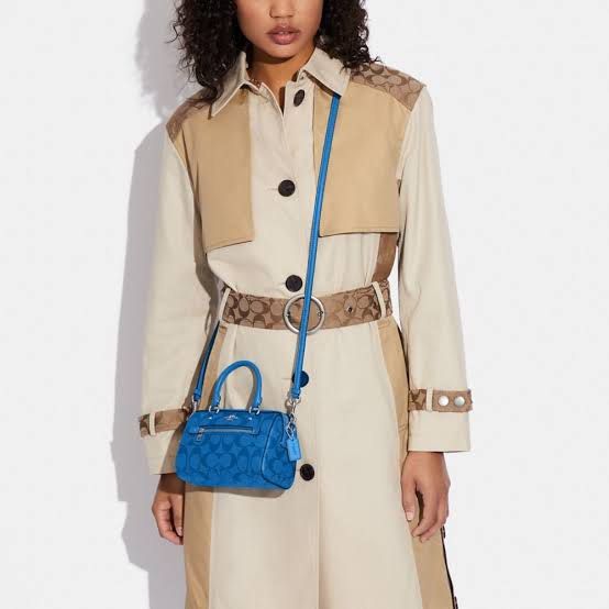 COACH MINI ROWAN (Midnight Blue), Women's Fashion, Bags & Wallets,  Cross-body Bags on Carousell