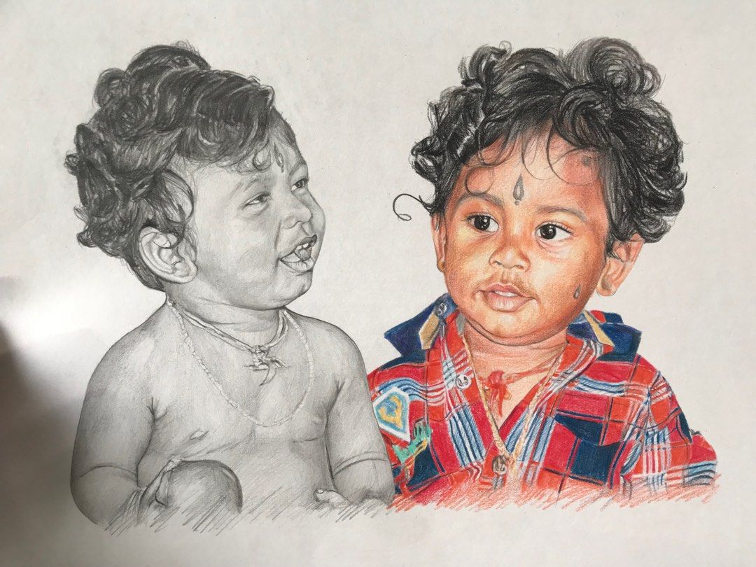 Commission Drawing Portrait, Hobbies & Toys, Stationery & Craft, Art ...