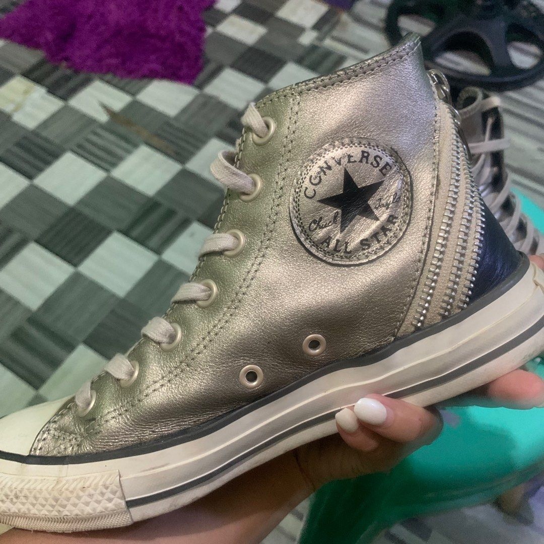 Rose gold high top converse hotsell