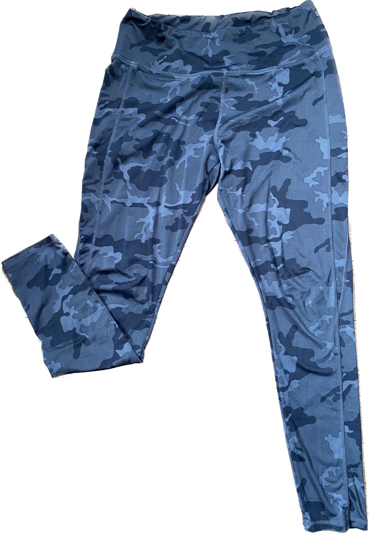 Cotton On Yoga Pants Leggings Camo Army Black Gray, Women's Fashion, Activewear on Carousell