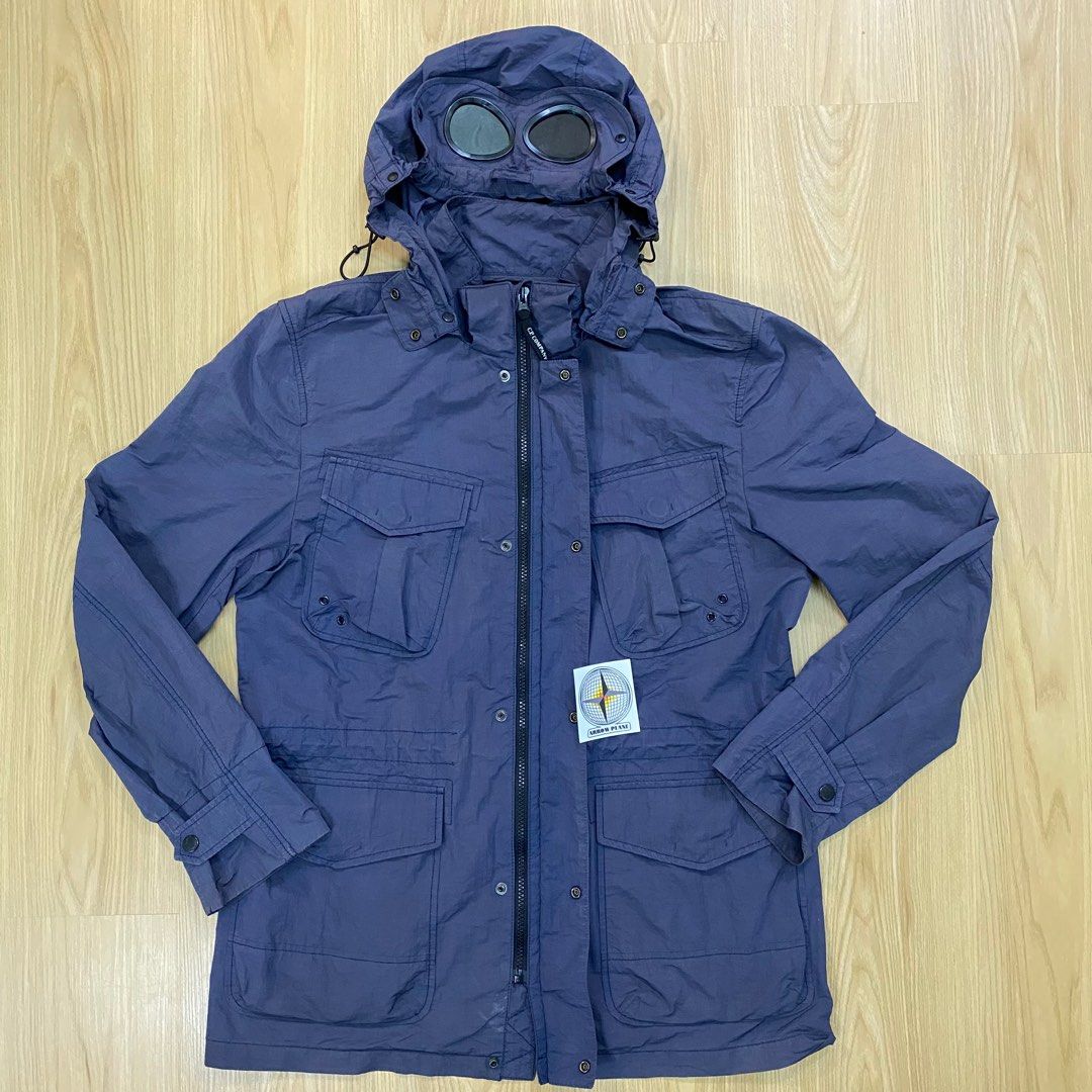 Navy blue cp hotsell company goggle jacket