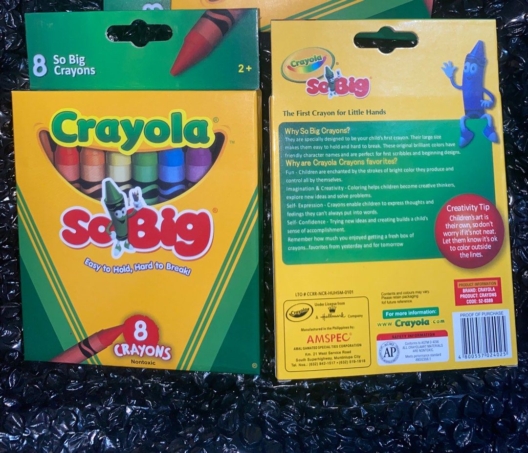 CRAYOLA SO BIG 8 COLORS (Category: Educational & Learning Toys) located in Pasig City. Submitted by marcella04 (Listing ID 1254780624, Image 3). Description: Crayola SO BIG 8 COLORS.