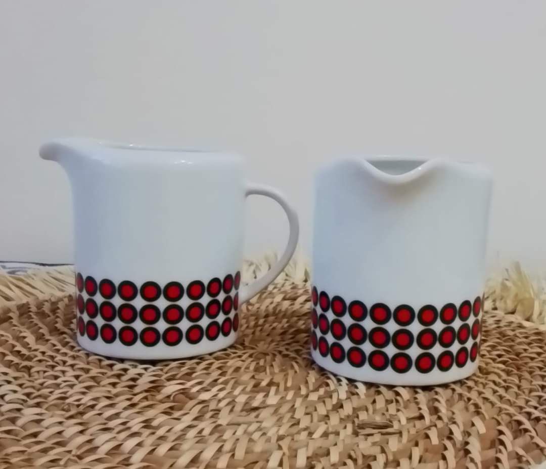 2 PCS Creamer Pourer Winterling Roslau (Category: Coffee & Tea Tableware) located in Pagbilao. Submitted by candicearp (Listing ID 1254761406, Image 1). Description: 2 pcs Creamer Pourer Winterling Roslau Bavaria 3" height 4" lenght from spout to handle.