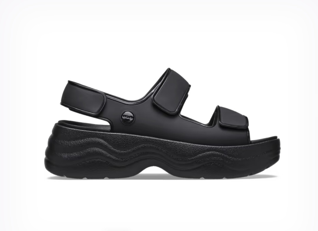 Crocs Skyline Platform Sandal Black, Women's Fashion, Footwear, Sandals ...