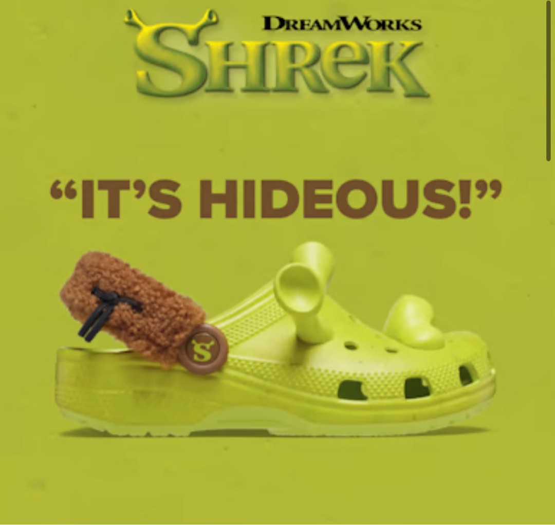 WTT Shrek Crocs, Men's Fashion, Footwear, Casual shoes on Carousell