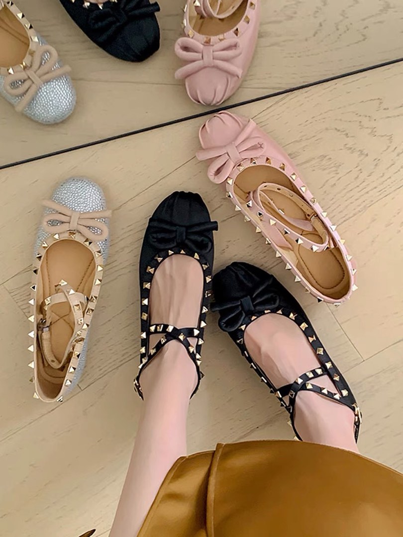 Studded ballerina flats on sale