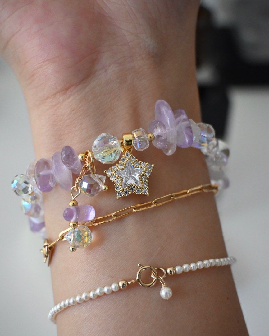 Purple outlet rhinestone bracelet