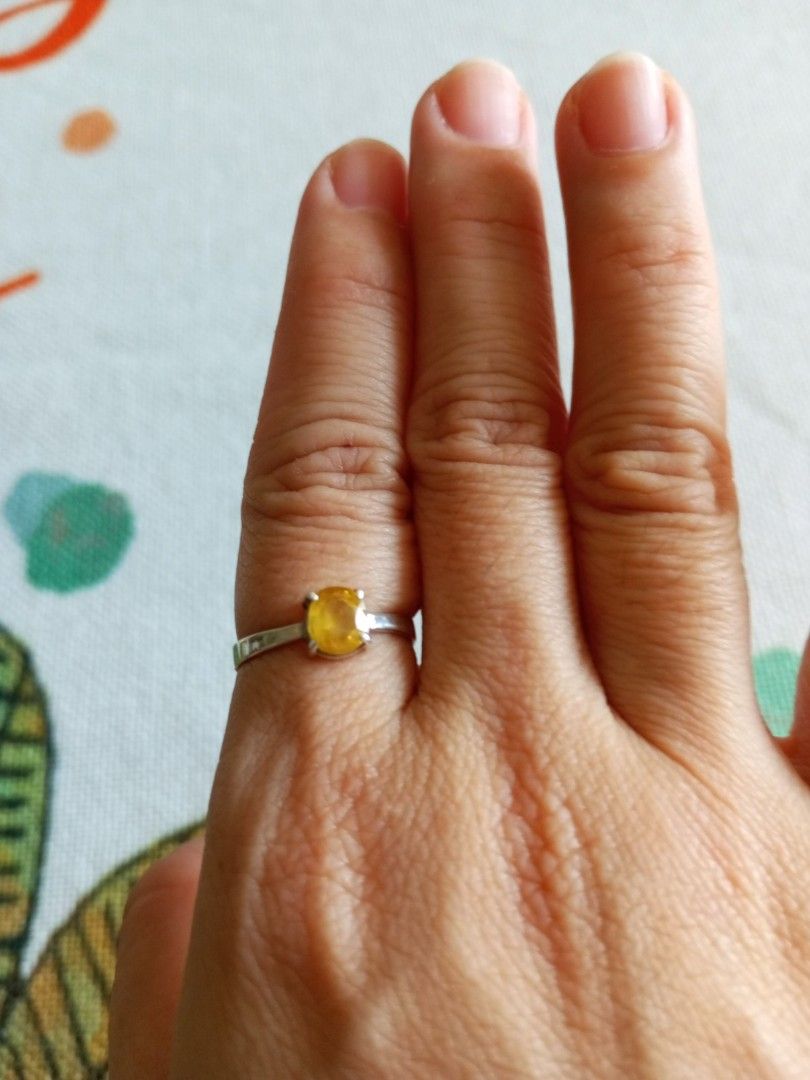 Genuine yellow sapphire ring hotsell