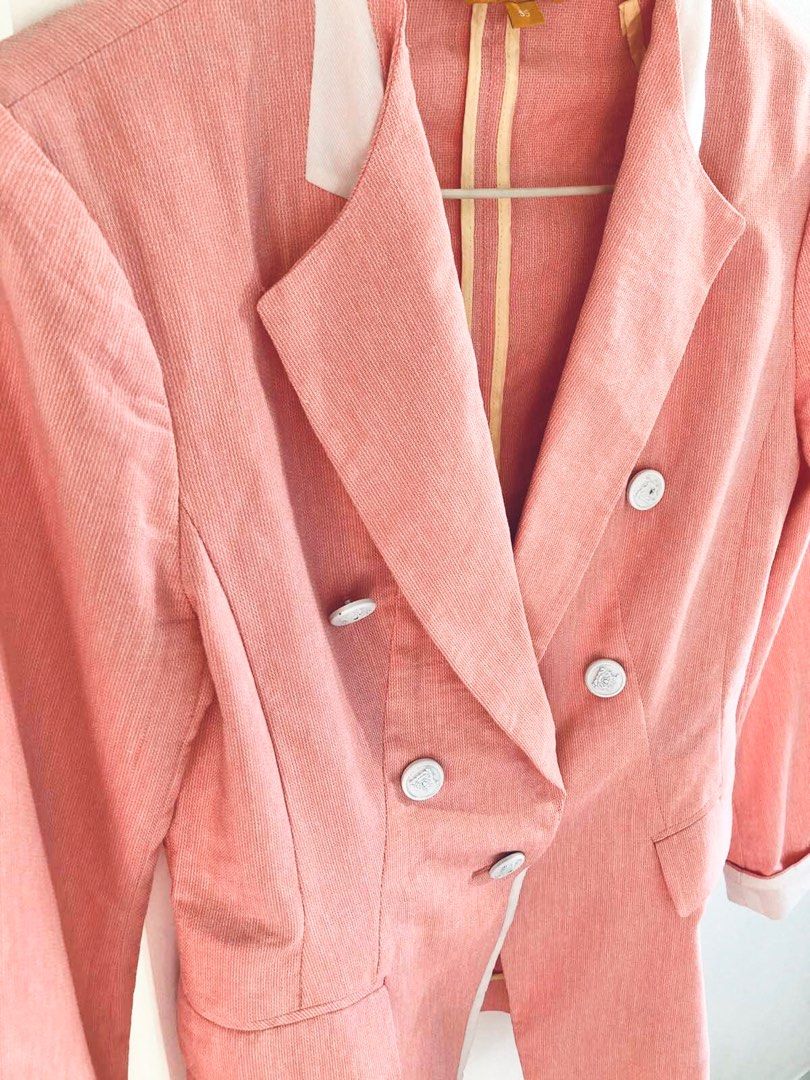 Cute Baby Pink Blazer (Category: Coats, Jackets and Outerwear) located in Caloocan City. Submitted by intopreloved (Listing ID 1254662130, Image 2). Description: Size: Small to Med.