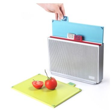 Multi-Function Set of 4 Cutting Boards with Color Coded Food Icon Kitchen  Plastic Chopping Board Set - China Index Cutting Board Set and Cutting Board  price