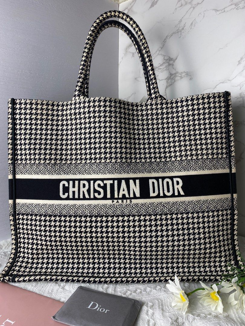 Christian Dior book medium tote bag canvas pink women's USED FROM  JAPAN