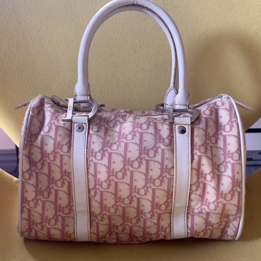 Vintage Christian Dior Pink Monogram Trotter Speedy type bag, Luxury, Bags  & Wallets on Carousell