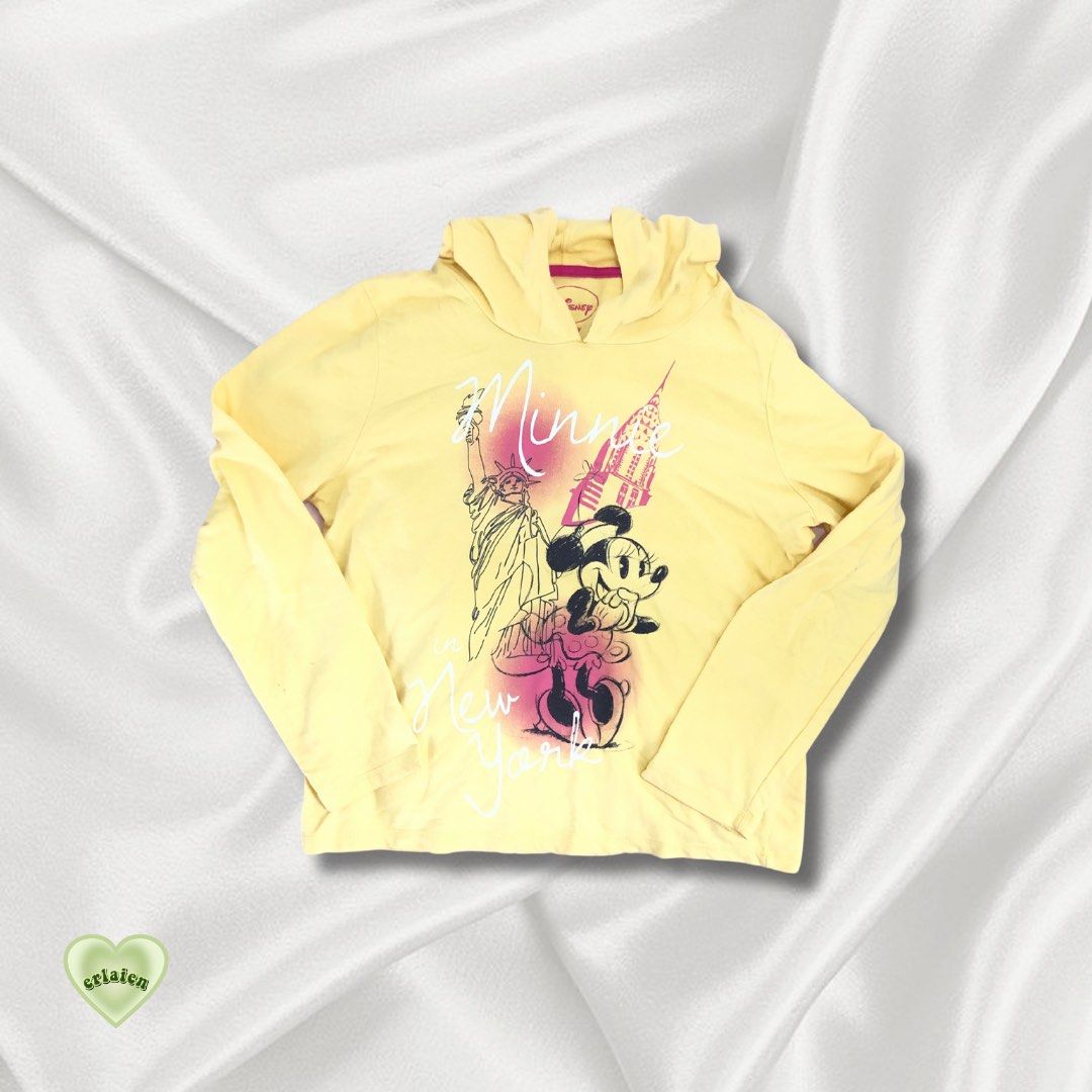 DISNEY Yellow hoodie Women s Fashion Coats Jackets and
