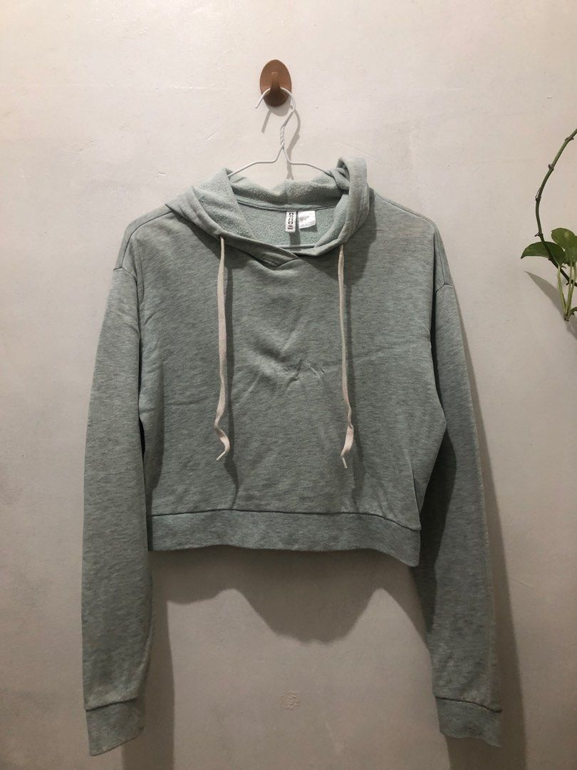 H M Divided Cropped Hoodie Women s Fashion Coats Jackets and Outerwear on Carousell