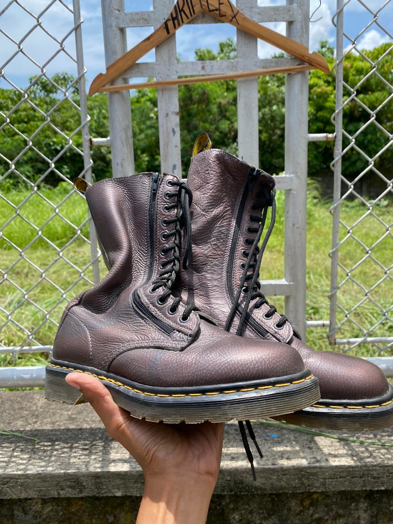 DR MARTENS TWIN ZIP BROWN HIGH BOOTS 9733 Men s Fashion Footwear
