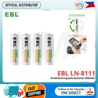 EBL LN-8111 2300mAh AA 1.2V Rechargeable Batteries With Accessory Case Rechargeable For any Device, Electronic, Digital Cameras, Toys, Remote Controls, Handheld Games,2-way Radios, Flashlights, Alarm Clocks, LCD-TVs Remote VMI Direct 4pcs per pack
