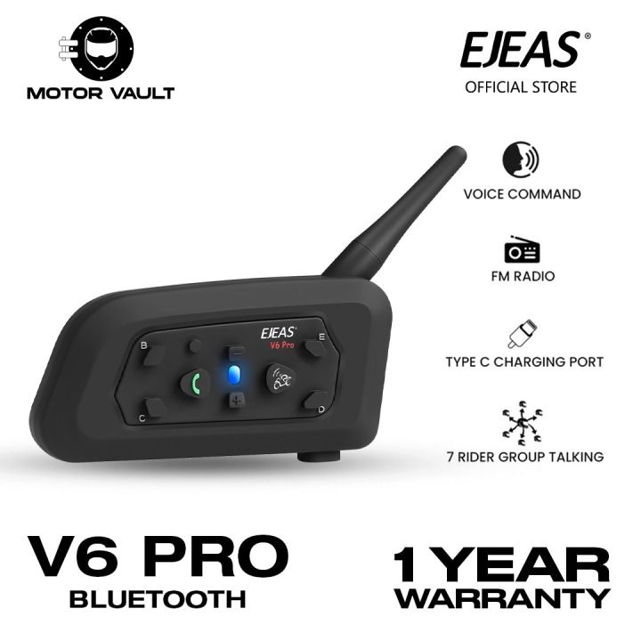 EJEAS V6 Pro, Pair six V6 Pro, motorcycle helmets bluetooth intercom This  video teaches you how to pair six Vnetphone V6 Pro motorcycle helmets, By RHB Motors Supply