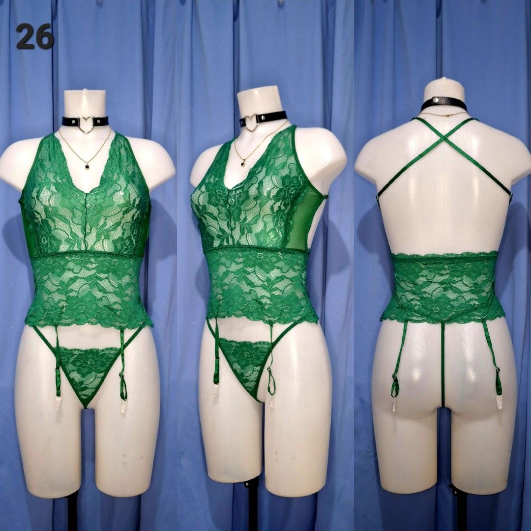 Wiln DEVOTION - Emerald Green Teddy Lingerie Set