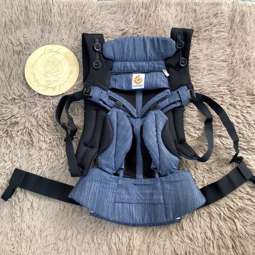 ERGOBABY CARRIER OMNI 360 COOL AIR INDIGO WEAVE Babies Kids
