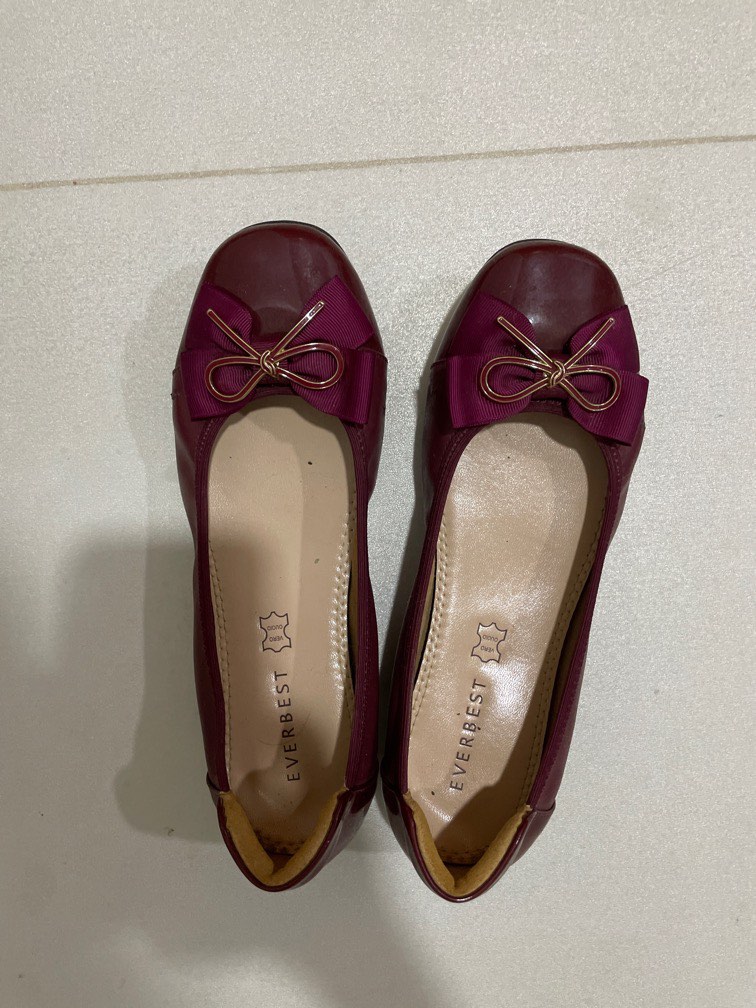 Everbest shoes 38 Red, Women's Fashion, Footwear, Flats on Carousell