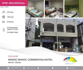 For Rent: Building/Commercial/Office Space, Station 3, Manoc-Manoc Boracay Malay Aklan, P200k/mo