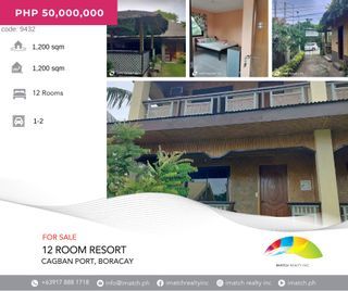 For Sale: 12 Rooms Resort in Cagban Port, Boracay Malay Aklan, P50M