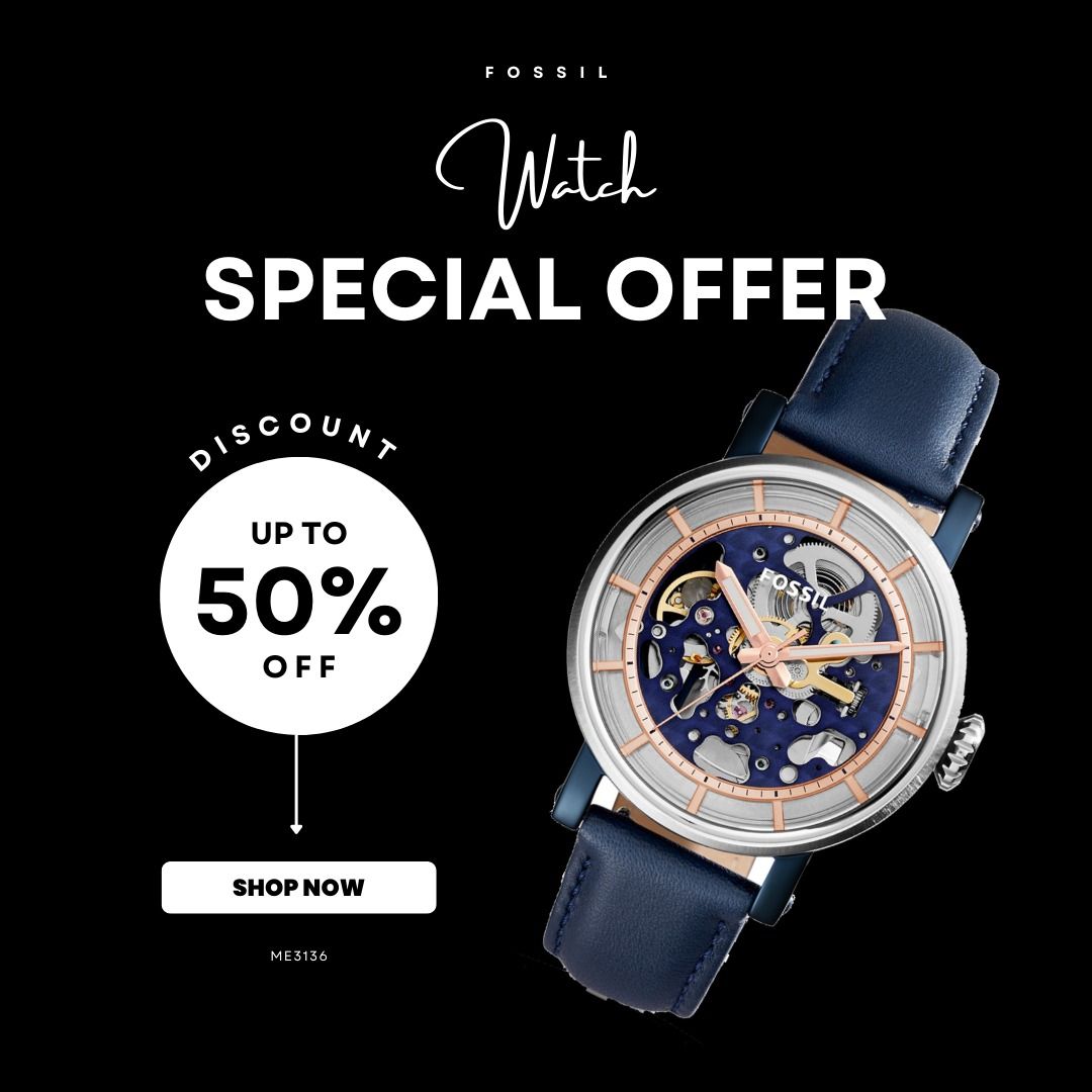 Free Shipping Fossil Automatic Women s Watch Boyfriend ME3136