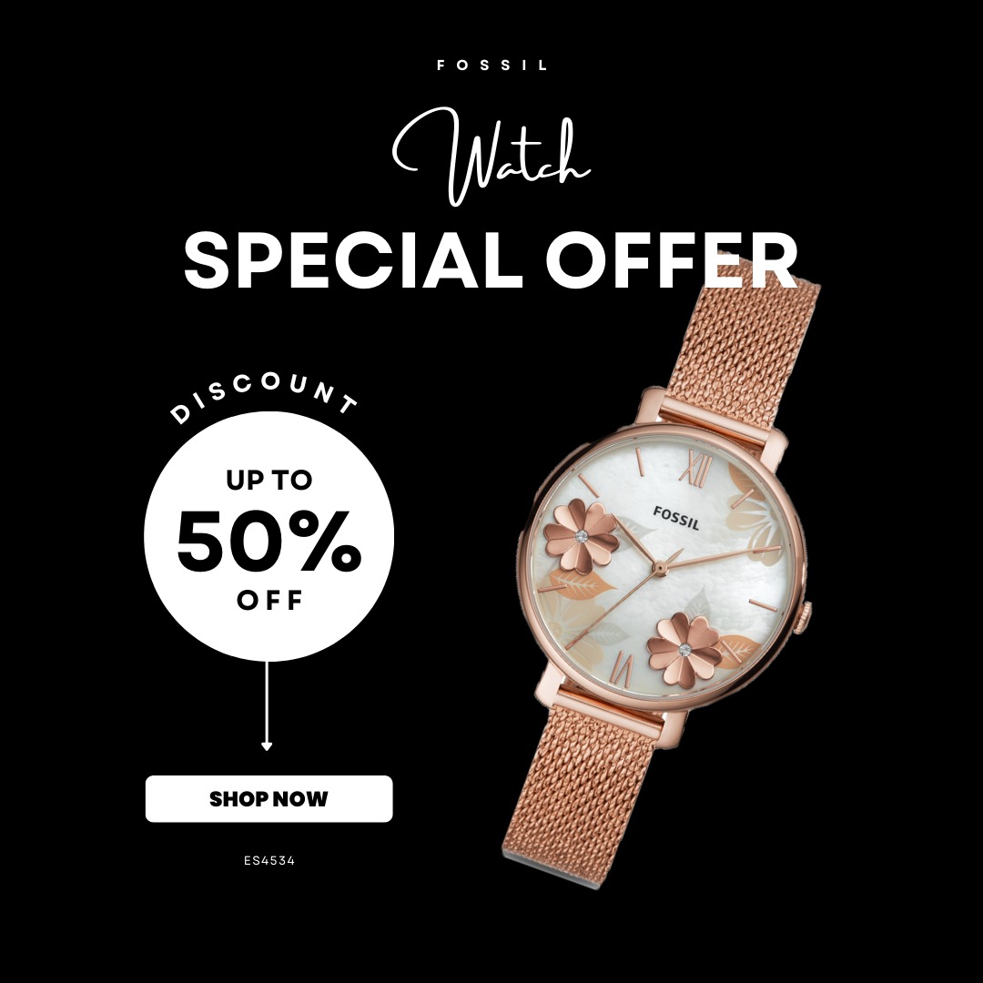 Free Shipping Fossil Leather Women s Watch Jacqueline ES4534