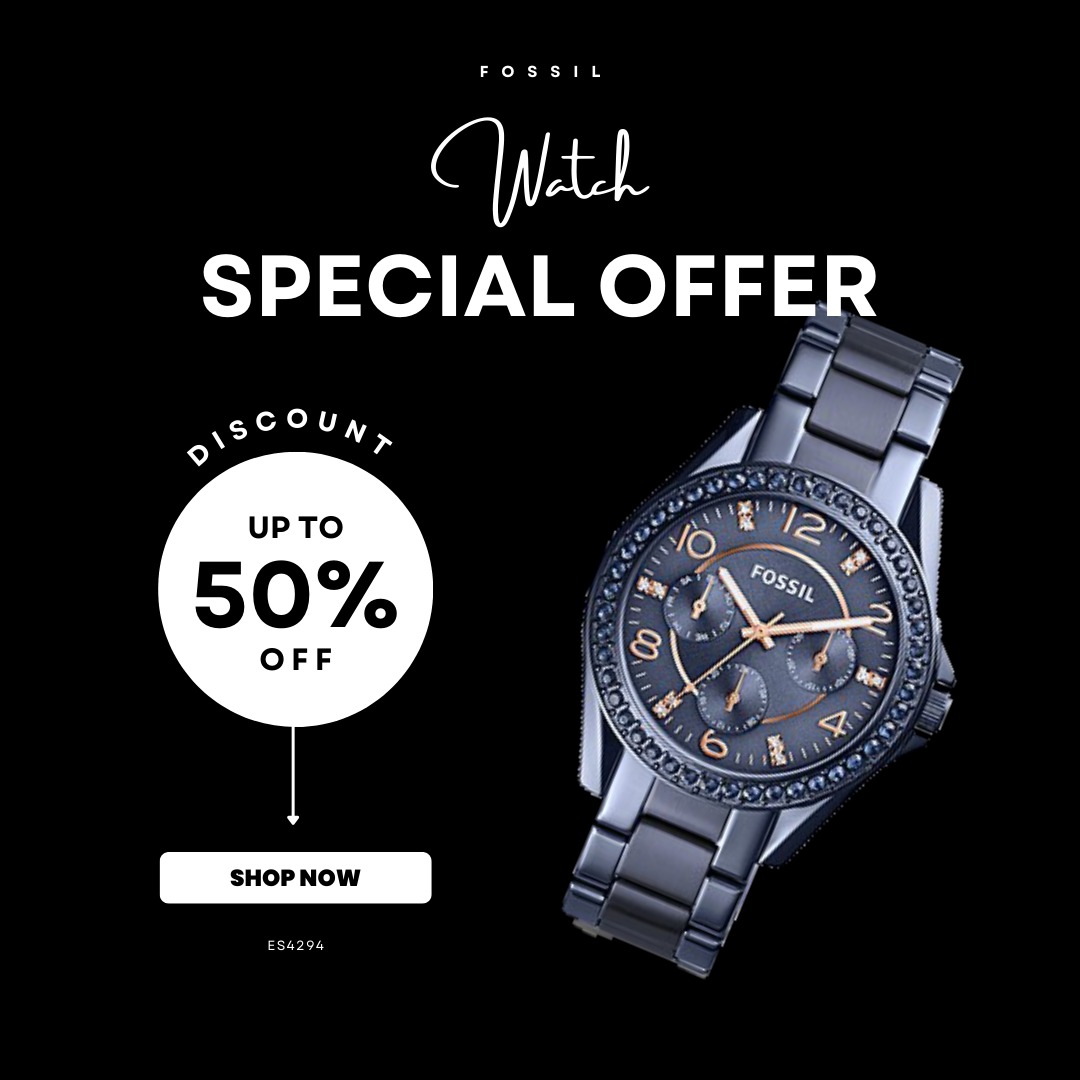 Fossil riley watch blue sale