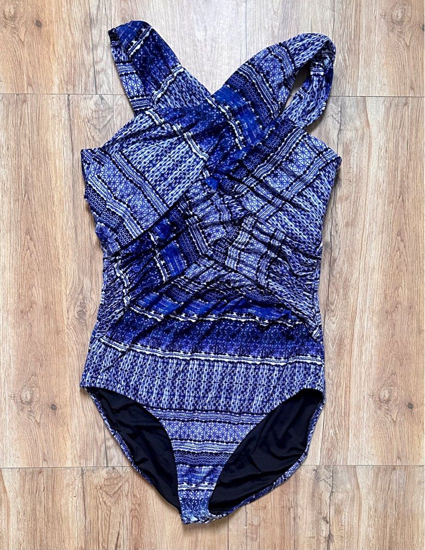 XL Garnet Hill Ruched Front One Piece Women s Fashion Swimwear Bikinis Swimsuits on Carousell