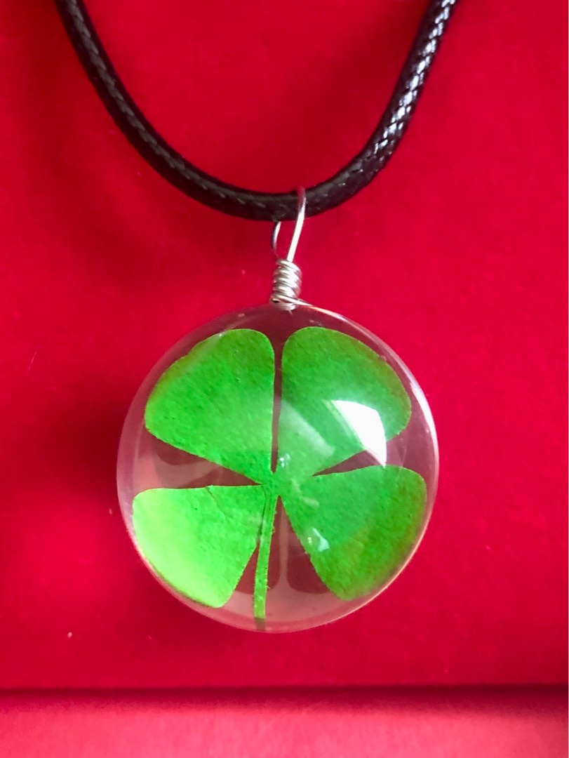 Real 4 sales leaf clover necklace