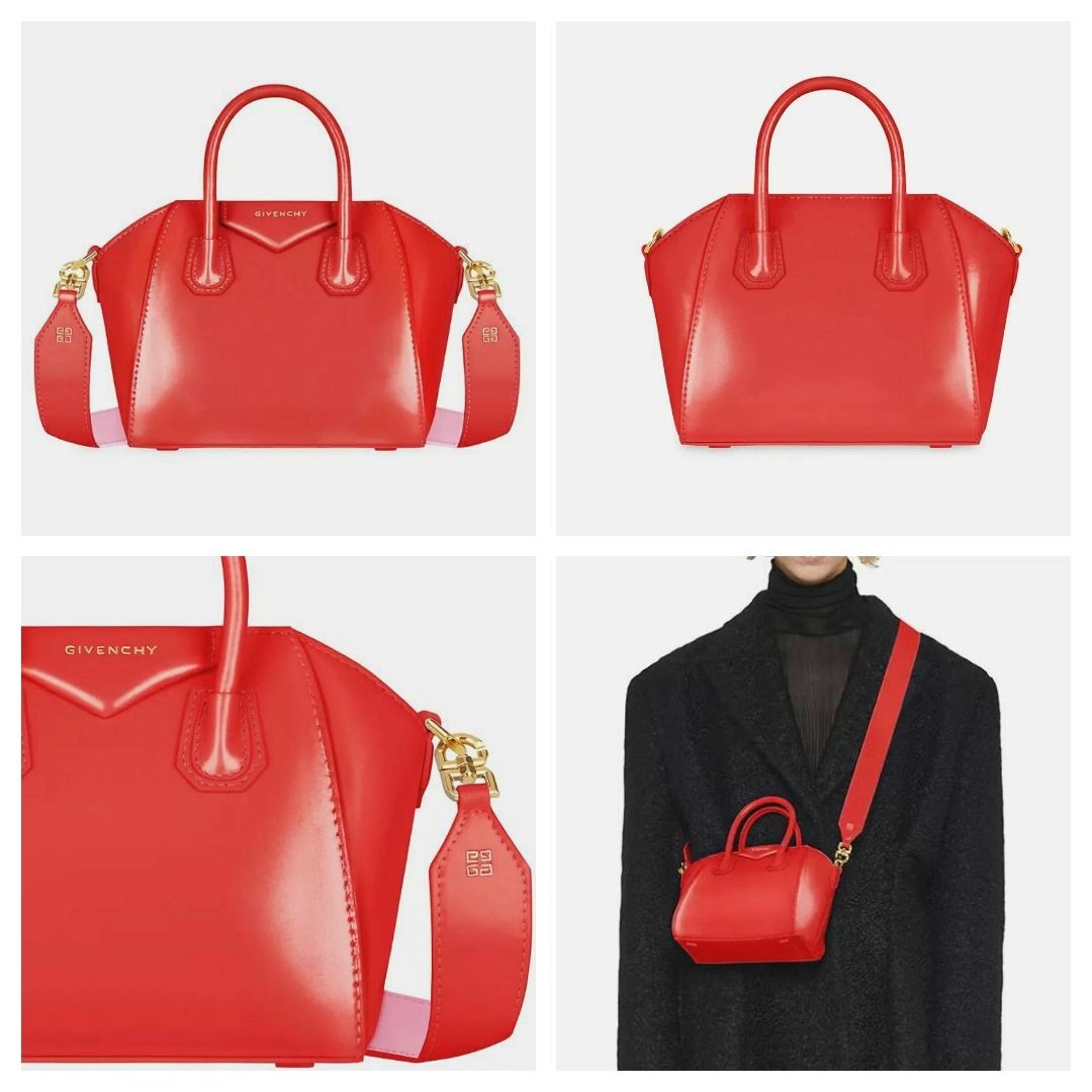 Givenchy Pattern Print, Red Canvas Mini Antigona Bag W/Tags