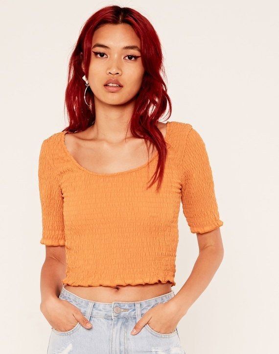 a'gaci | Tops | Agaci Nwt Mustard Crop Top