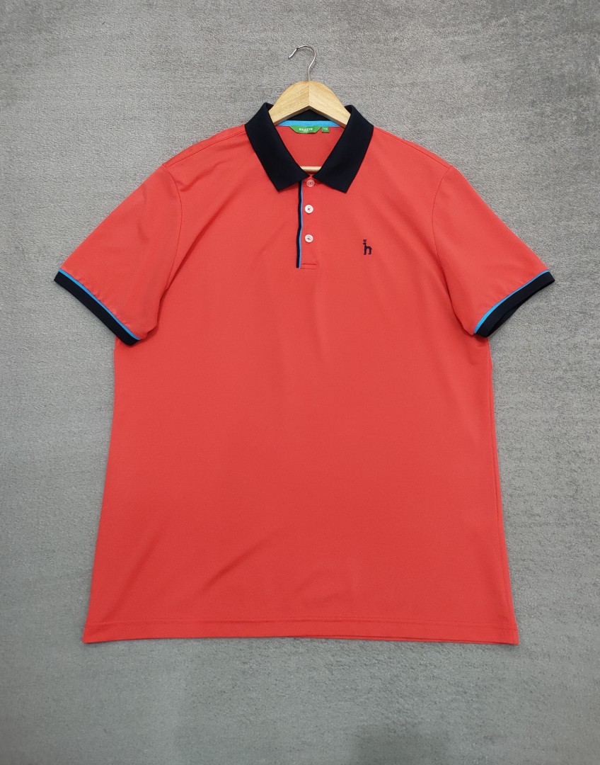 Louis Castel Shirt size 110 Long Sleeve Womens Orange Golf Athletic Polo