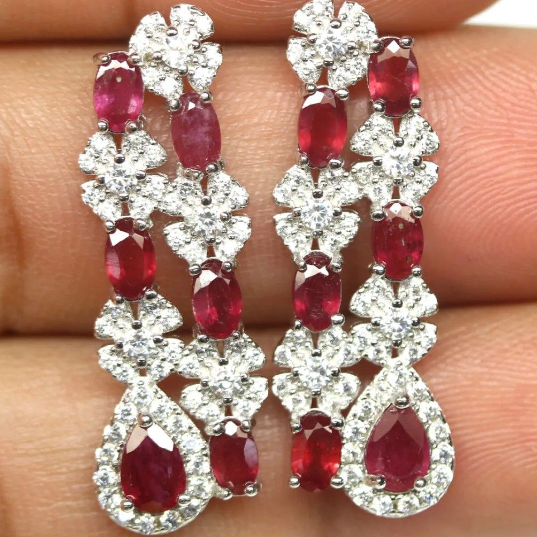 Red diamond best sale earring