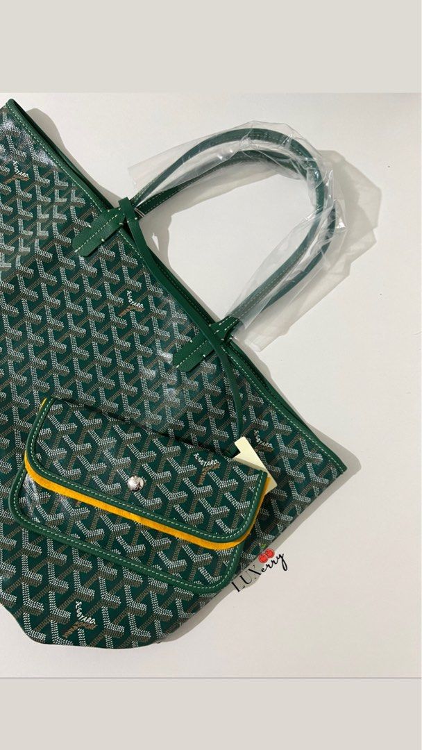 Goyard Anjou PM Vert, Luxury, Bags & Wallets on Carousell