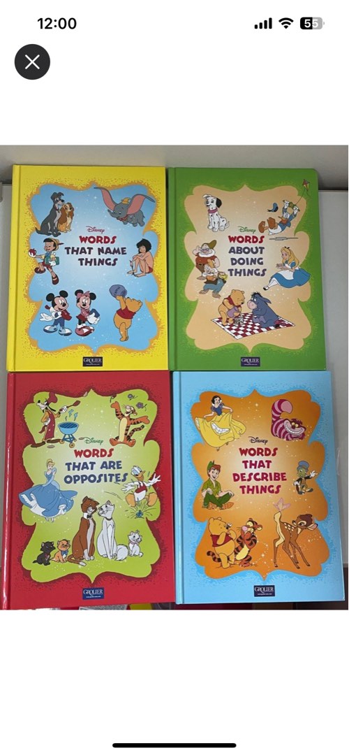 Grolier Disney 4 books set, Hobbies & Toys, Books & Magazines, Children ...