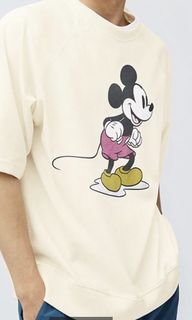 GU x Mickey 休閒圓領上衣 尺寸XL