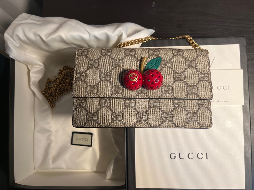 Gucci mini store bag with cherries