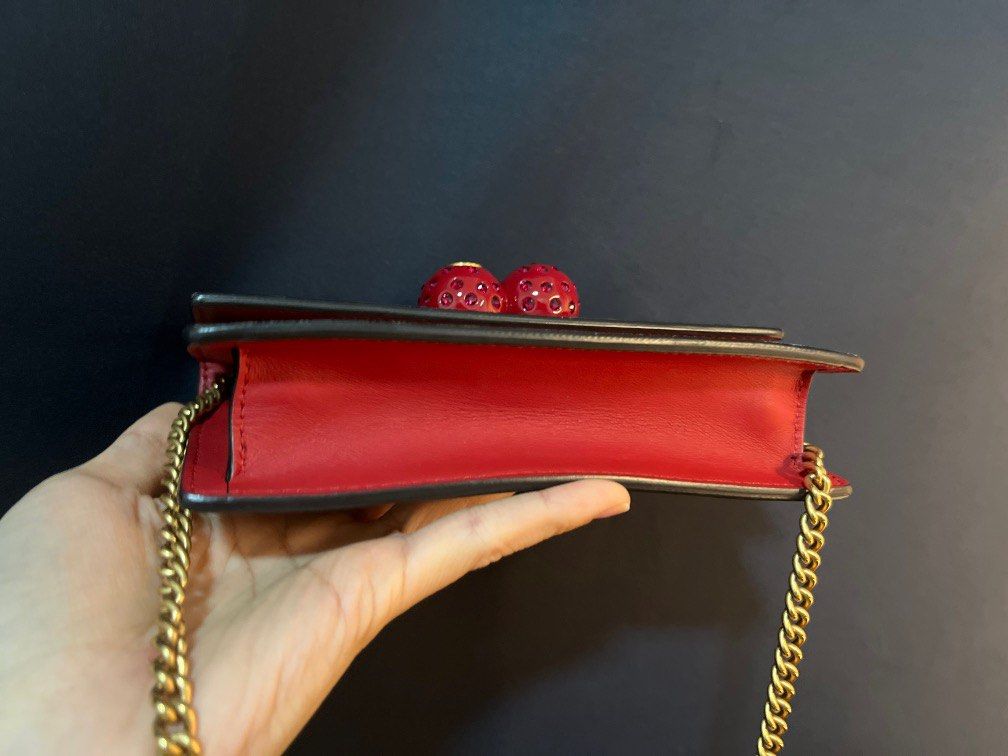 Gucci supreme mini bag with cherries